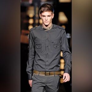 Dolce & Gabbana khaki Crocodile Leather Belt